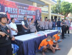 Polres Bondowoso Gelar Pers Rilis, Berhasil ungkap Kasus Pencurian Dengan Kekerasan