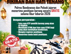 Mudik Tenang, Barang Aman: Polres Bondowoso Hadirkan Layanan Penitipan Kendaraan dan Barang Berharga Gratis!