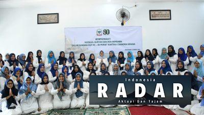 Persit KCK Cabang XXXVI Kodim 0822 Bondowoso Gelar Peringatan Nuzulul Qur’an dan Doa Bersama HUT ke-80 Persit