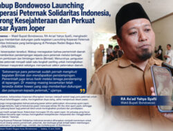Wabup Bondowoso Launching Koperasi Peternak Solidaritas Indonesia, Dorong Kesejahteraan dan Perkuat Pasar Ayam Joper
