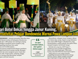 Dari Botol Bekas hingga Janur Kuning, Kreativitas Pelajar Bondowoso Warnai Pawai Lampion 1448 H