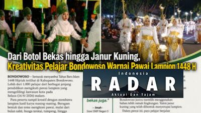 Dari Botol Bekas hingga Janur Kuning, Kreativitas Pelajar Bondowoso Warnai Pawai Lampion 1448 H