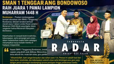 Kreatif dan Kompak, SMAN 1 Tenggarang Raih Juara 1 Pawai Lampion Muharram 1448 H