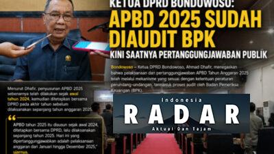 Ketua DPRD Bondowoso: APBD 2025 Sudah Diaudit BPK, Kini Saatnya Pertanggungjawaban Publik