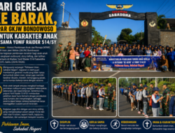 Dari Gereja ke Barak, KPAR GKJW Bondowoso Bentuk Karakter Anak Bersama Yonif Raider 514/SY