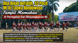 Dua Bulan Berlatih, 33 Pocil MI At Taqwa Bondowoso Tampil Memukau di Peringatan Hari Bhayangkara ke-80