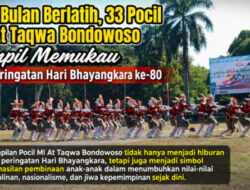 Dua Bulan Berlatih, 33 Pocil MI At Taqwa Bondowoso Tampil Memukau di Peringatan Hari Bhayangkara ke-80