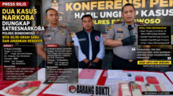 Dua Kasus Narkoba Diungkap Satresnarkoba, Polres Bondowoso Sita 50,90 Gram Sabu dan Amankan Residivis