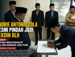 Andrie Antonio Zola Resmi Pindah Jadi Sekdin DLH, Wabup: Layani Masyarakat dalam Kondisi Apa Pun