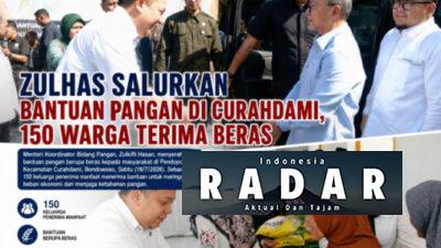 Zulhas Salurkan Bantuan Pangan di Curahdami, 150 Warga Terima Beras untuk Ringankan Beban Ekonomi