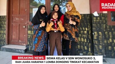 Ukir Prestasi di Seleksi FLS2N, Siswa SDN Wonosuko 3 Tamanan Raih Juara Harapan 1 Mendongeng