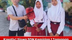 Kreativ! Siswa SDN Kemirian 1 Tamanan Manfaatkan Tali Ompreng MBG Jadi Kemoceng