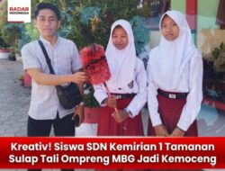 Kreativ! Siswa SDN Kemirian 1 Tamanan Manfaatkan Tali Ompreng MBG Jadi Kemoceng