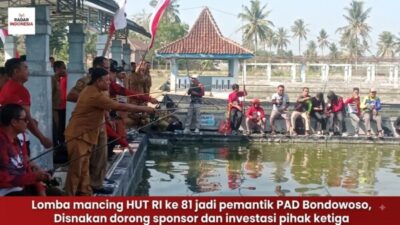 Lomba Mancing HUT ke-81 RI Jadi Pemantik PAD Bondowoso, Disnakan Dorong Sponsor dan Investasi Pihak Ketiga