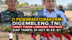 21 Paskibraka Curahdami Digembleng TNI, Camat Turun Langsung Pastikan Siap Tampil di HUT RI ke-81