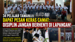 34 Pelajar Tamanan Bondowoso Dapat Pesan Keras Camat: Disiplin Jangan Berhenti di Lapangan!