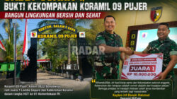 Sabet Juara 1, Bukti Kekompakan Koramil 09 Pujer Bangun Lingkungan Bersih dan Sehat