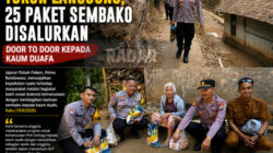 Polsek Pakem Turun Langsung, 25 Paket Sembako Disalurkan Door to Door kepada Kaum Duafa