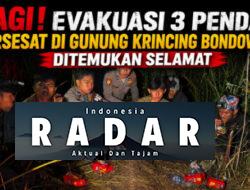 Lagi! Evakuasi Tiga Pendaki Tersesat di Gunung Krincing Bondowoso Ditemukan Selamat