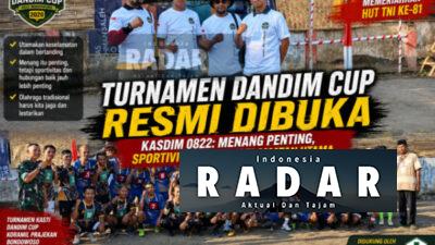 Turnamen Dandim Cup Resmi Dibuka, Kasdim 0822: Menang Penting, Sportivitas dan Keselamatan Utama