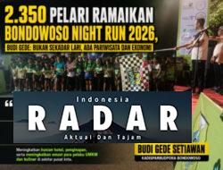 2.350 Pelari Ramaikan Bondowoso Night Run 2026, Budi Gede: Bukan Sekadar Lari, Ada Pariwisata dan Ekonomi