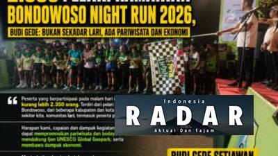 2.350 Pelari Ramaikan Bondowoso Night Run 2026, Budi Gede: Bukan Sekadar Lari, Ada Pariwisata dan Ekonomi