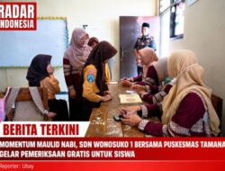Momentum Maulid Nabi, SDN Wonosuko 1 Gandeng Puskesmas Tamanan Gelar Cek Kesehatan Gratis untuk Siswa