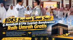 BDKS Berbuah Tanah Suci! 6 Nasabah BTPN Syariah Bondowoso Raih Umrah Gratis