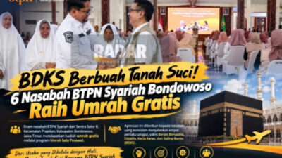 BDKS Berbuah Tanah Suci! 6 Nasabah BTPN Syariah Bondowoso Raih Umrah Gratis