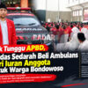 Tak Tunggu APBD, Madas Sedarah Beli Ambulans dari Iuran Anggota untuk Warga Bondowoso
