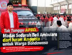 Tak Tunggu APBD, Madas Sedarah Beli Ambulans dari Iuran Anggota untuk Warga Bondowoso
