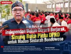 Independen Bukan Berarti Berjarak, Sinung  Buka Pintu DPRD untuk Madas Sedarah Bondowoso