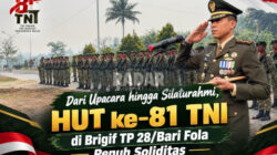 Dari Upacara hingga Silaturahmi, HUT ke-81 TNI di Brigif TP 28/Bari Fola Penuh Soliditas