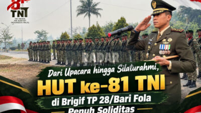 Dari Upacara hingga Silaturahmi, HUT ke-81 TNI di Brigif TP 28/Bari Fola Penuh Soliditas